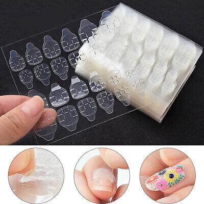 24x Short Square False Nails French Manicure Fake Tips Press On Full Cover Nails - Picture 28 of 31