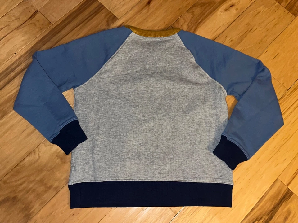 SUDADERA CREWCUTS NIÑOS GRIS Y AZUL CUELLO REDONDO TALLA 8-9 EXCELENTE ESTADO LD3 Foto 3 de 3