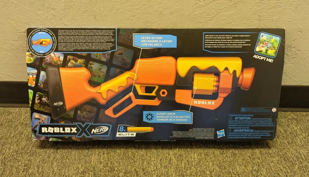 Hasbro F2486 Nerf Roblox Adopt Me!: BEES! Lever Action Blaster, 1