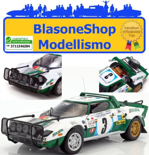 Modellini statici di auto da corsa Rally Sunstar Scala 1:18 per Lancia