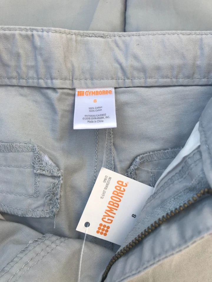 Pantalones grises Gymboree talla 8 cintura ajustable nuevos con etiquetas Foto 3 de 4
