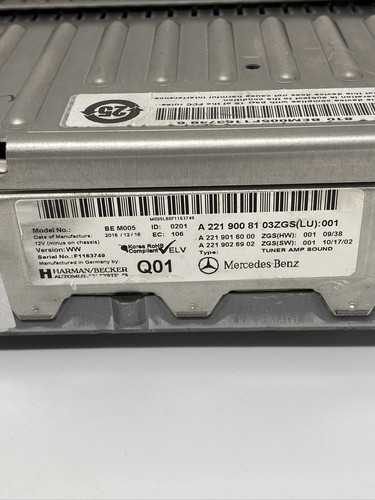 Mercedes W221 S Klasse Harman Kardon Logic7 AMP Amplifier Verstärker A2219008103 - Bild 2 von 11