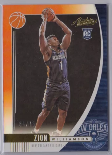 Zion Williamson 2019-20 Panini Absolute Orange Foil RC SSP /75 #16 - NO Pelicans