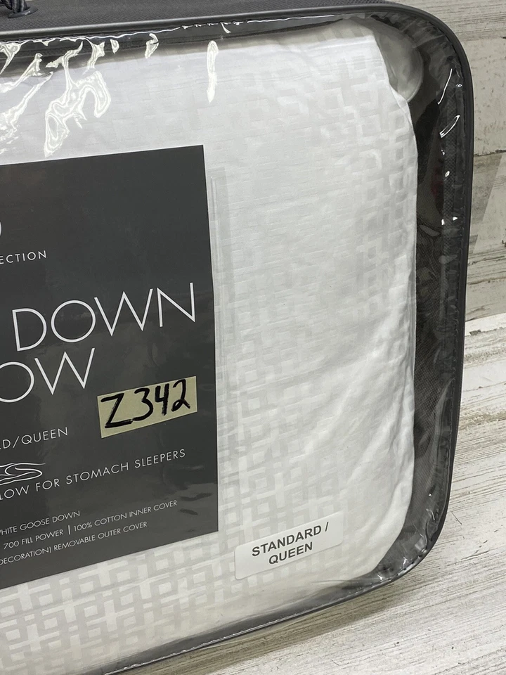 Hotel Collection European Goose Down Queen Bed Pillow Soft Support New - Image 4 of 4