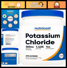 Potassium Chloride Powder 1kg - Gluten Free, Non-GMO, Electrolyte Supplement