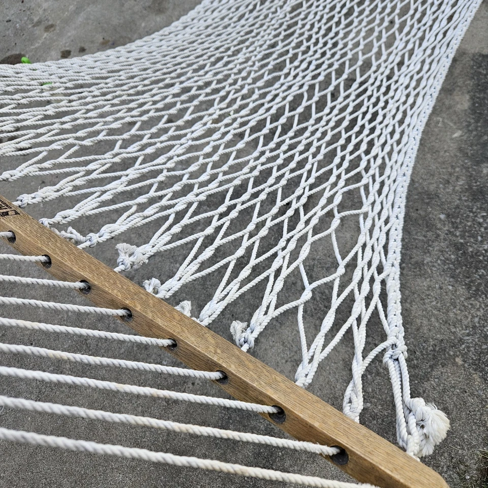Rede de corda Hatteras genuína grande 6 pés dura bege - Imagem 4 de 4