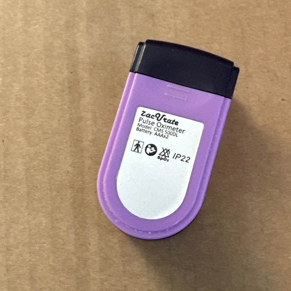Oxímetro de pulso Zacurate® púrpura serie 500DL Pro monitor de ritmo cardíaco Spo2 O2 Foto 3 de 4