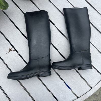 Ladies Black Decathlon Fouganza Jodhpur Paddock Boots size 4