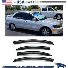 Window Visors Rain Guards 2002-2006 Mitsubishi Lancer 94229 4pcs Dark Smoke Tape