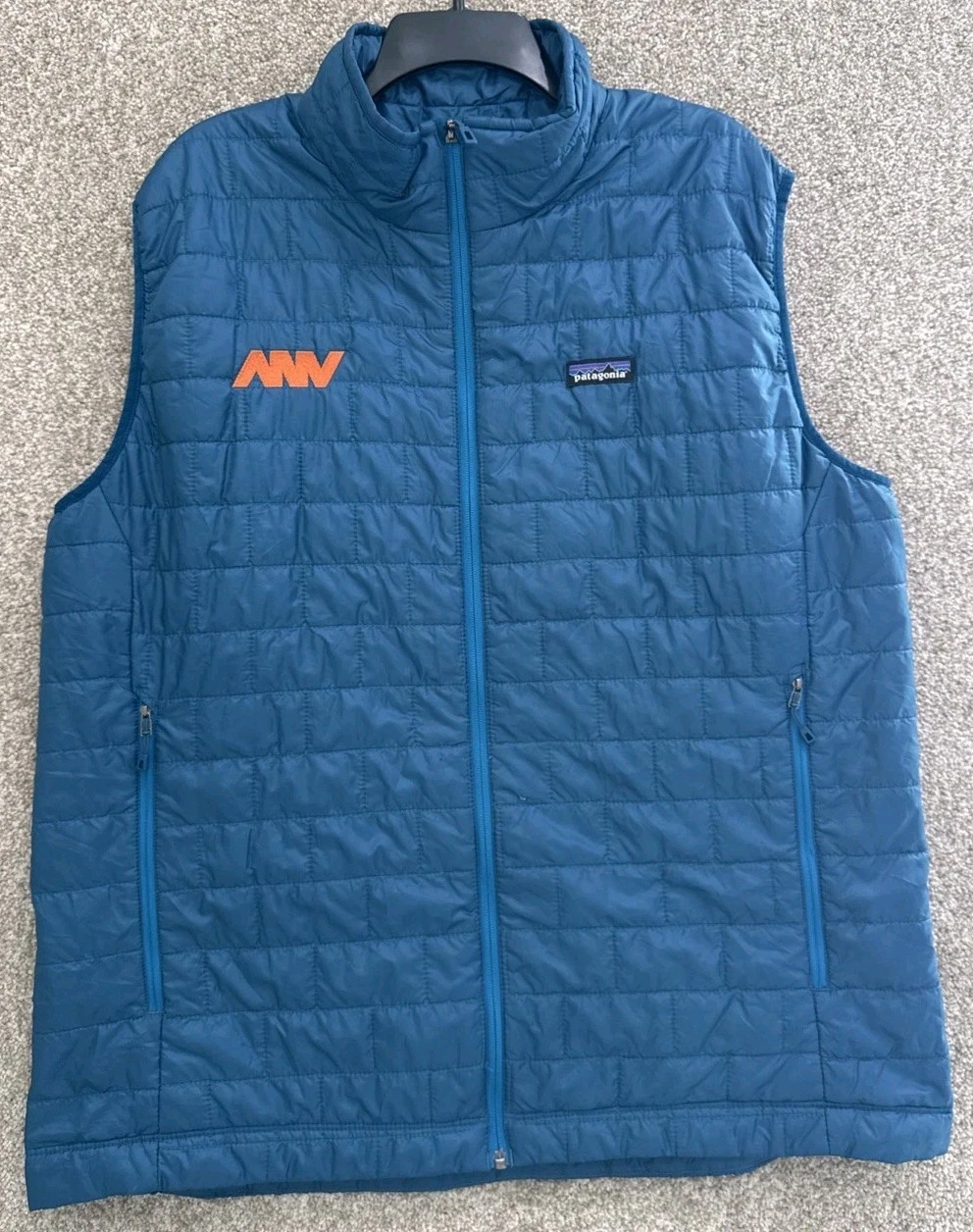 Patagonia Mens Size 2XL Blue Nano Puff Lightweight Insulated Vest LOGO 84242
