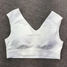 Tommie Copper Sports Bra Womens Large White Copper Znergy Shoulder Support Mesh