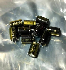 10pcs Panasonic 2200uf 6.3v Radial Electrolytic Capacitors Low ESR / JAPAN