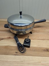 Sartén eléctrica Farberware de 12" con tapa de cúpula 312-B de acero inoxidable probada