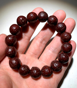 Handmade " Phoenix Eye " Bodhi Bead Amulet Bracelet 12.5mm