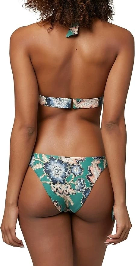 O'Neill L101569 Moss Floral Cocoa Westerly Halter Bikini Top Size XS - Image 2 of 4