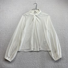 Reitman's Rock and Shine Romantic 70'S Sheer Balloon Sleeve Blouse Sz S Fairy 