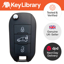 Citroen Dispatch 3 Button Flip Remote Van Key Fob 4A HITAG AES 433Mhz 2016 +