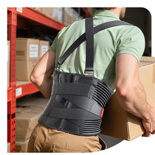 Lower Back Support Brace - Adjustable Lumbar Belt with Removable Straps Breath