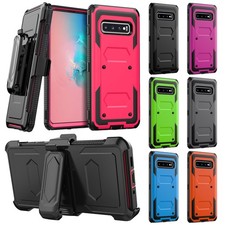 For Samsung Galaxy S10/S10 /S10e Rugged Case Shockproof Cover Belt Clip Holster