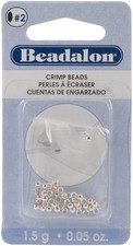 Beadalon Crimp Beads Size 2 1.5g-Silver-Plated - JFC2-S1.5G