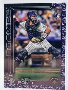 Drew Romo (RC) 2025 Topps Series 1 Team Color Parallel SP #296 Colorado Rockies