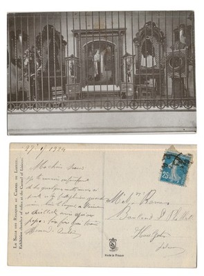 AK - Reliquienkammer St. Therese, Karmel von Lisieux, Frankreich 1924 VERSCHICKT
