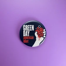Green Day American Idiot 1.5in Pin | 2000s Punk Rock Album Art