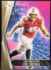 2022 SAGE Gold Parallel #128 Leo Chenal Wisconsin Badgers RC