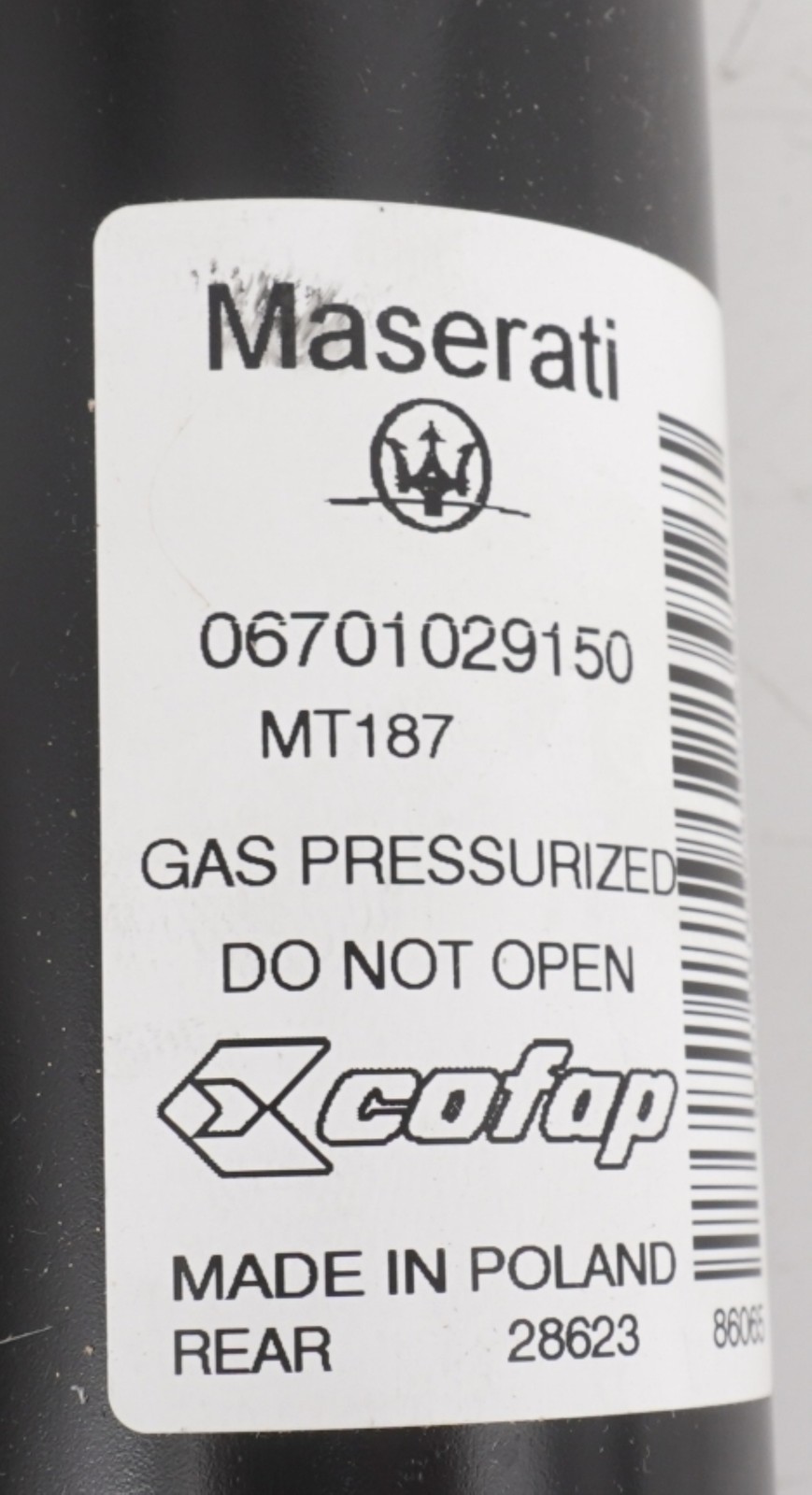 Maserati M157 AWD Rear Shock Absorber Assembly - Part Number - 670102915
