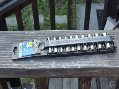 #ad Vintage Craftsman 1 4quot; Drive 10pc SAE 6pt Deep Socket Set 34434 USA $27.99