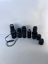 Lot of 8 Assorted 35mm Camera Lenses Untested for Parts or Repair