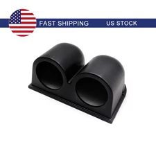 2inch 52mm Universal Black 2 Dual Hole Dash Gauge Pod Car Meter Mount Holder Cup