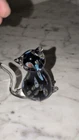Murano Millefiori Hand Blown Glass Cat Figurine Venice Black Multicolor Glossy