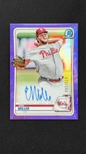 2020 Bowman Chrome Erik Miller CPA-EM Purple Refractor Auto SP /250