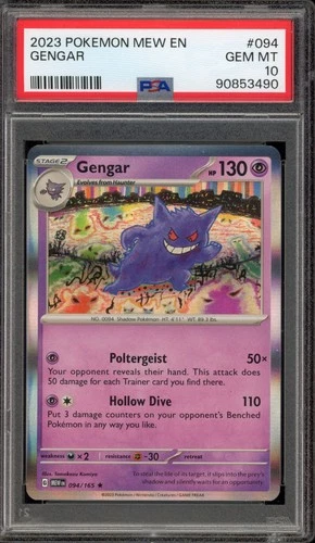 Pokemon Gengar 151 MEW EN Holo Rare #094 PSA 10 Gem Mint