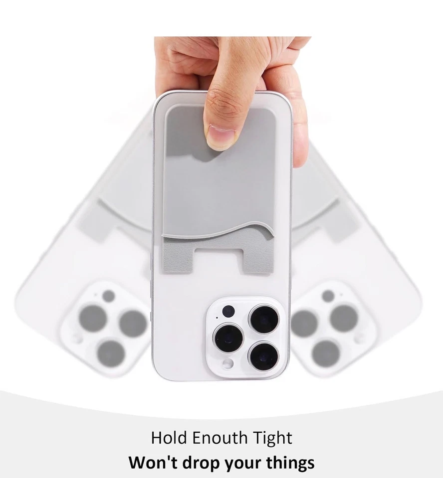 Estuche adhesivo de silicona con soporte para tarjeta de crédito para teléfono celular Foto 3 de 4