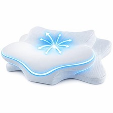 Cervical Pillow for Neck Pain Relief, Ergonomic Dual-Height Memory Foam Pillo...