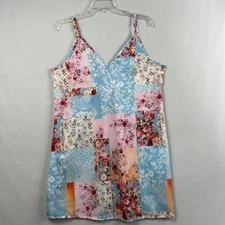 Shein Slip Dress Womens size Large Patchwork Cottage core Coastal