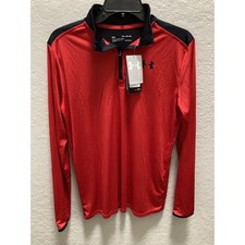 Under Armour Athletic Cold Gear 1/4 Zip Top Youth Boys Y XL Red Black UA Print
