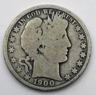 1900-O Barber Half Dollar 50 Cents New Orleans 90% Silver USA Coin