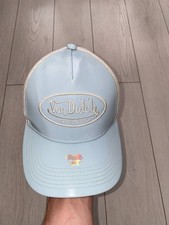 Rare Von Dutch TRUCKER ODY UNISEX CAP Casual One Size Adjustable Blue/White