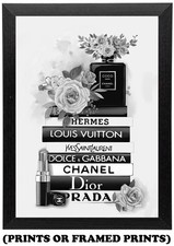Designer Fashion Shop Brands Gifts - B&W - Wall Art Poster Print A5 A4 A3 #087