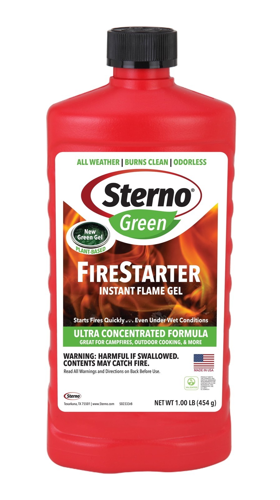 Instant Flame All-Weather Fire Starter Gel 16oz Environmentally-Friendly