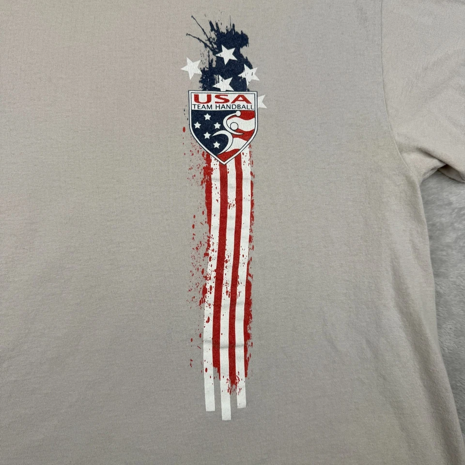 Camiseta De Colección Y2K Equipo EE. UU. Liga de Balonmano 2XL Gris Gráfico Delta Doble Cara Foto 4 de 4