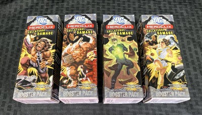 Lot of 4 UNOPENED DC HeroClix: Collateral Damage Booster Packs