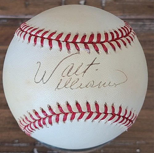 WALT WILLIAMS SIGNIERT OAL BUDIG BASEBALL YANKEES ASTROS INDIANER WEISSE SOCKEN DEC