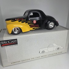 TEXACO 1941 WILLYS COUPE Street Rod SpecCast  1:25 ROBERT'S TEXACO Beaumont, TX