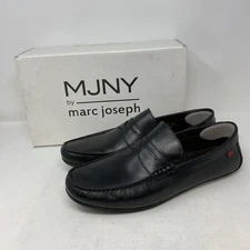 MJNY by Marc Joseph NEBRASKA Black Penny Loafers Leather Dress Shoes Men's 11.5