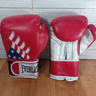 Everlast Boxing Gloves Men 14 Oz American Flag Red White Blue USA Spar Training