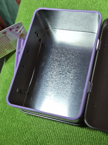 Claire's Metal Butterfly Mini Lunchbox Empty Storage Container - Picture 3 of 7